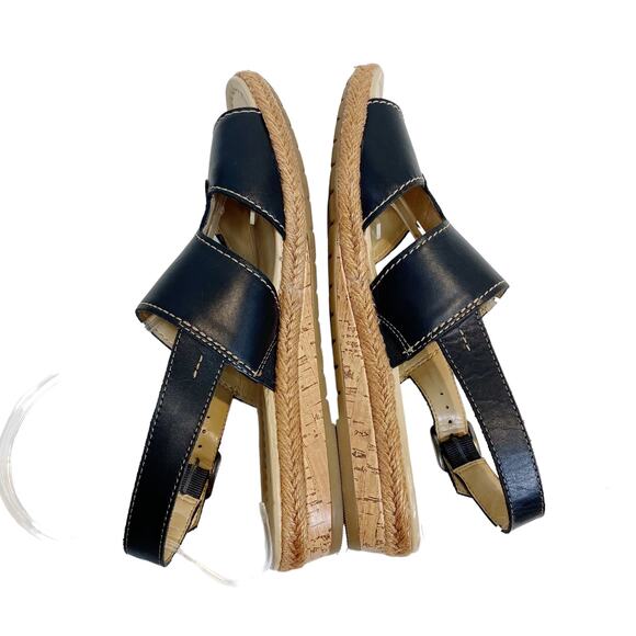 Naturalizer Womens Size 9.5 Reese Leather Espradrille Sandals Open Toe Slingback - Picture 5 of 11